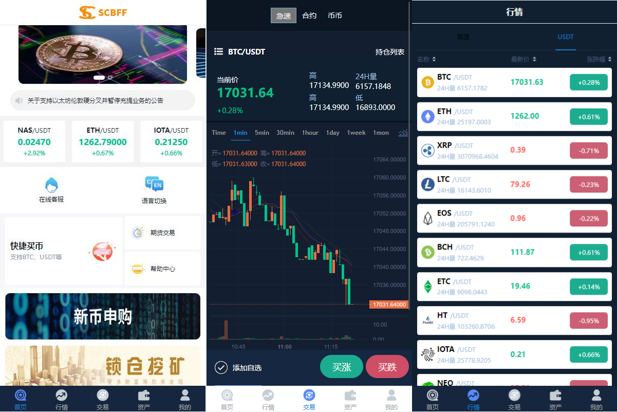 uinapp完整版秒合约急速交易所/IEO/锁仓挖矿/合约币币交易所